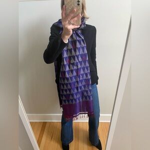 Large Silk Batik Scarf in excellent condition